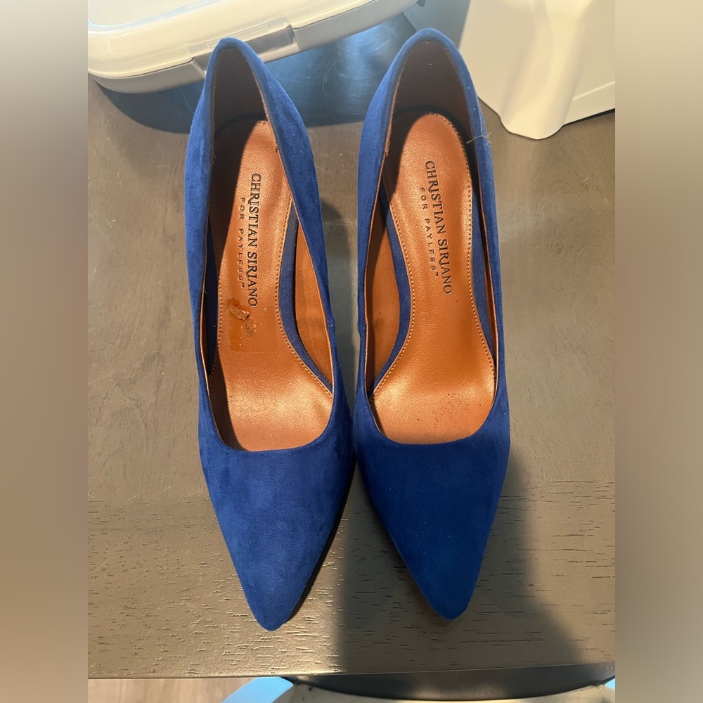 Christian Soriano Royal blue high heels